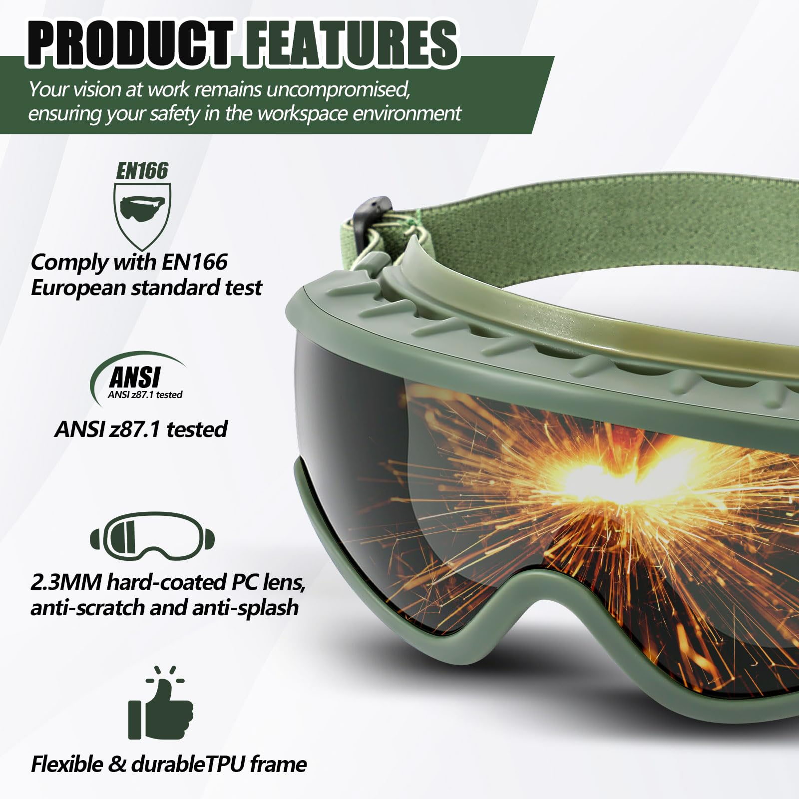 Relaxweex Gafas de soldadura de seguridad para soldar, con pantalla de 5 infrarrojos, antorcha de corte, gafas de soldadura para hombres, protección ocular, soldadura por arco, soldador de molienda,