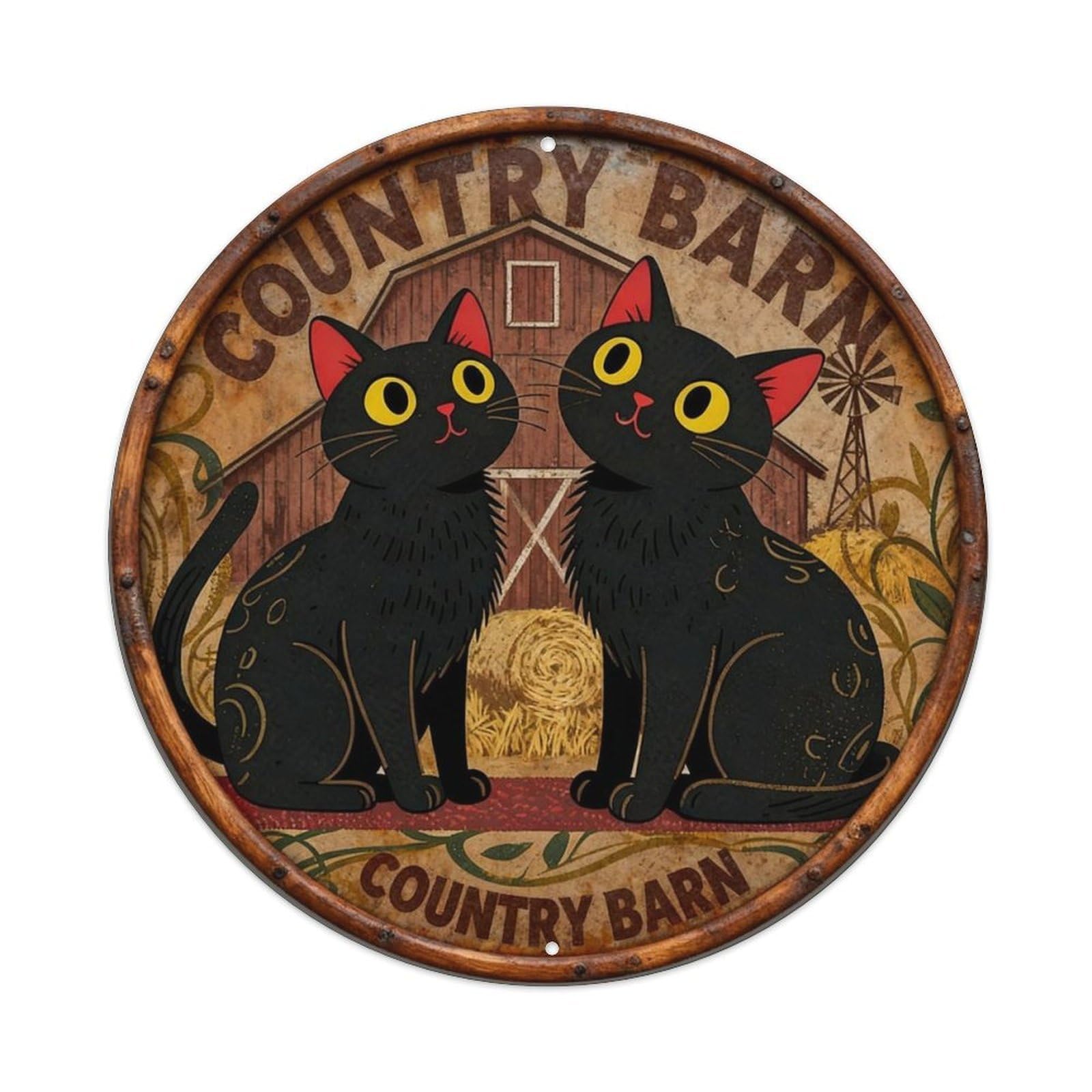 Country Barn Metal Tin Sign Plaque