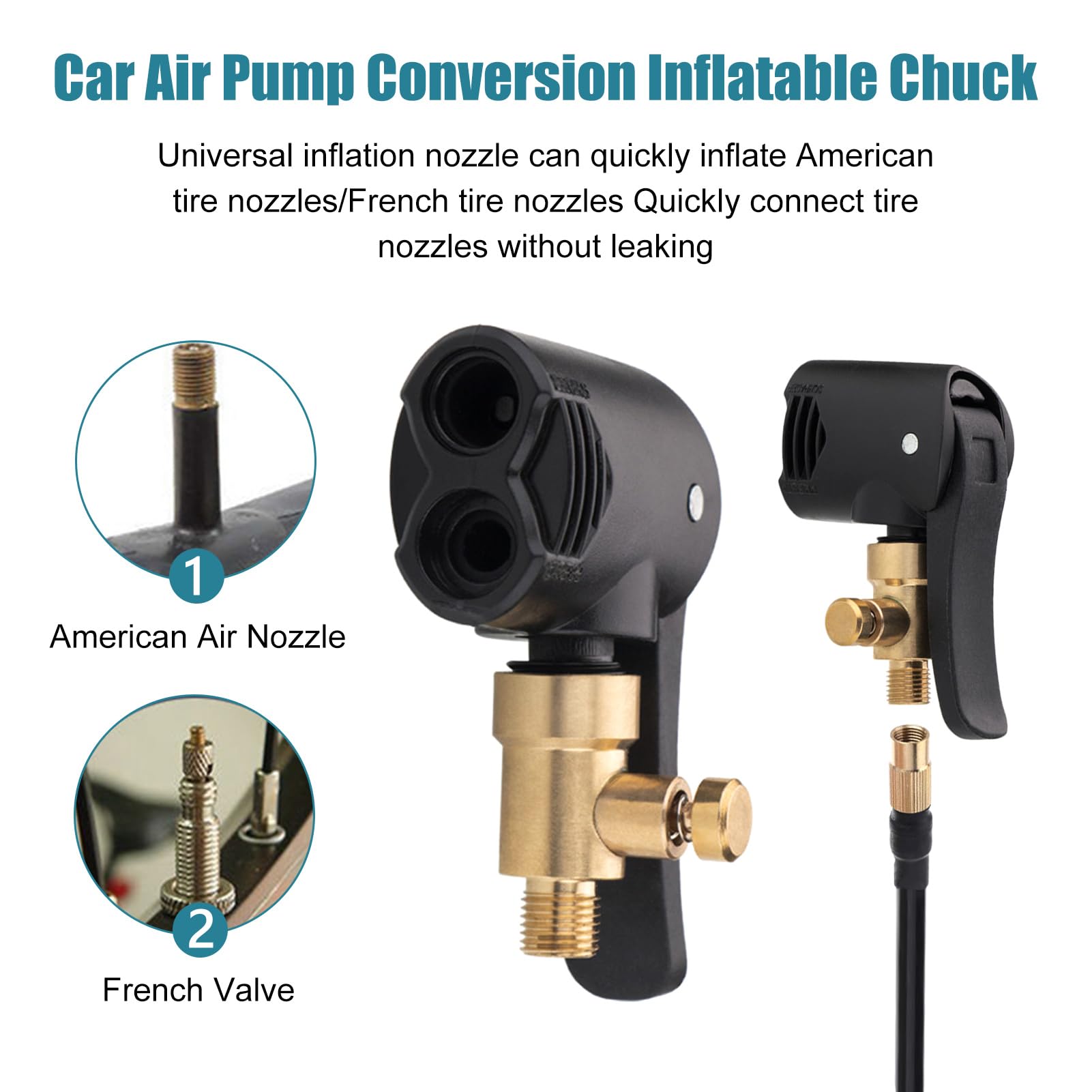 Smomend 4pcs Mandrin Pneumatique Avec Clip Adaptateur, Embout De