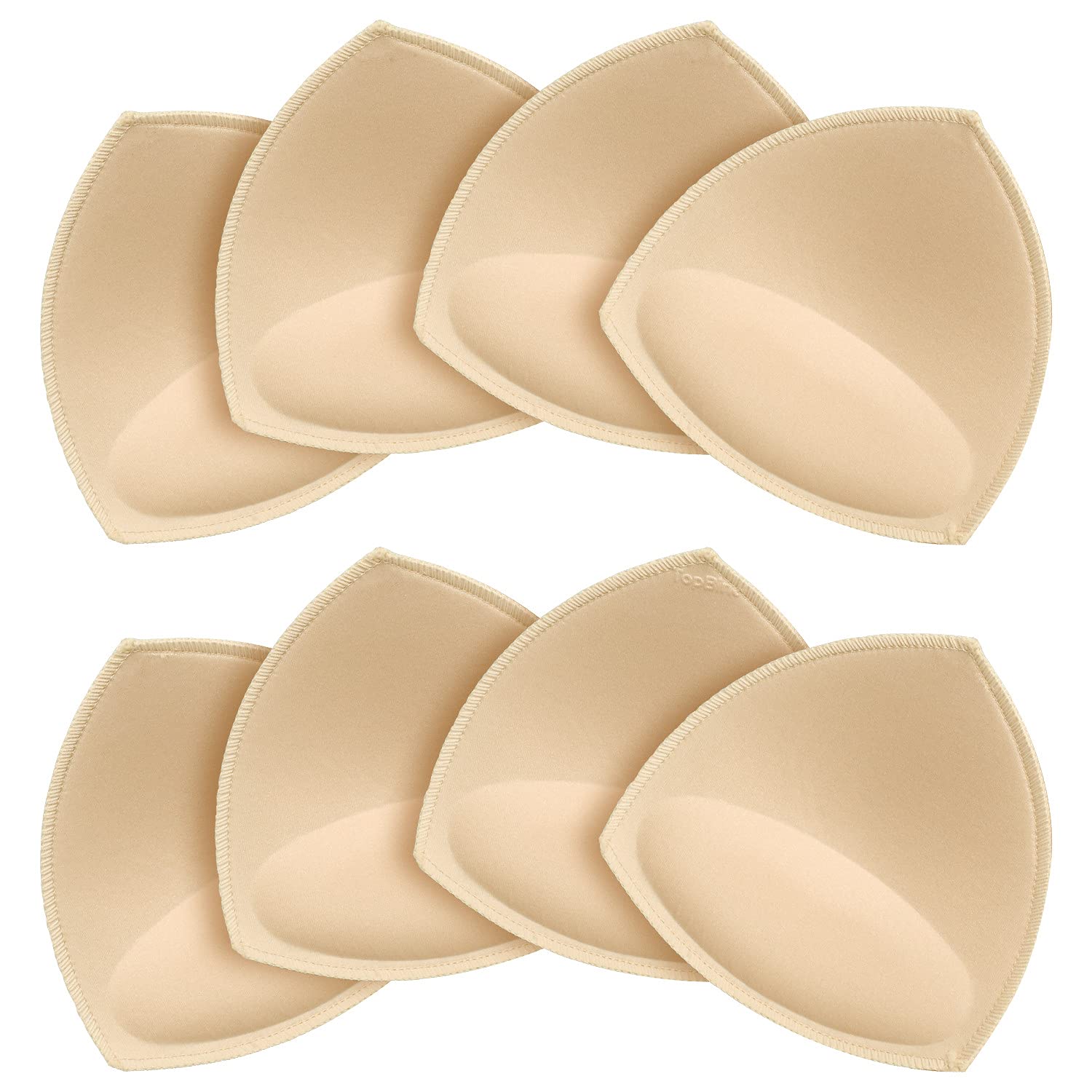 URSMART 4 pairs Bra Cups Inserts,Sports Cups Bra Inserts Push up Breathable,Removable for woman (Triangle Massage C/D)