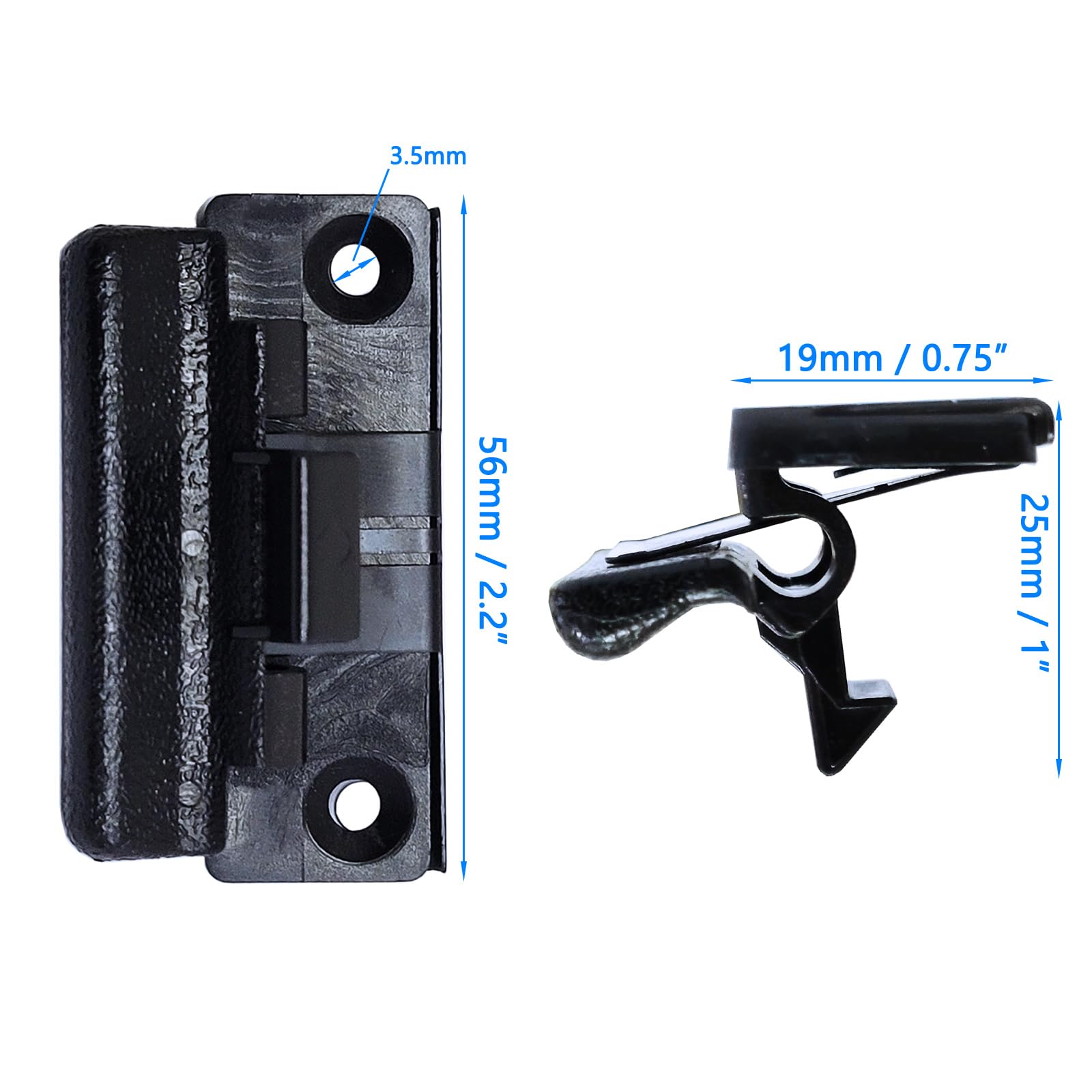 2 cierres de tapa para reposabrazos de consola central interna de coche, repuesto superior inferior compatible con Mitsubishi Pajero V73 V75 V77 V93 V97 Montero MR532555 MR532556