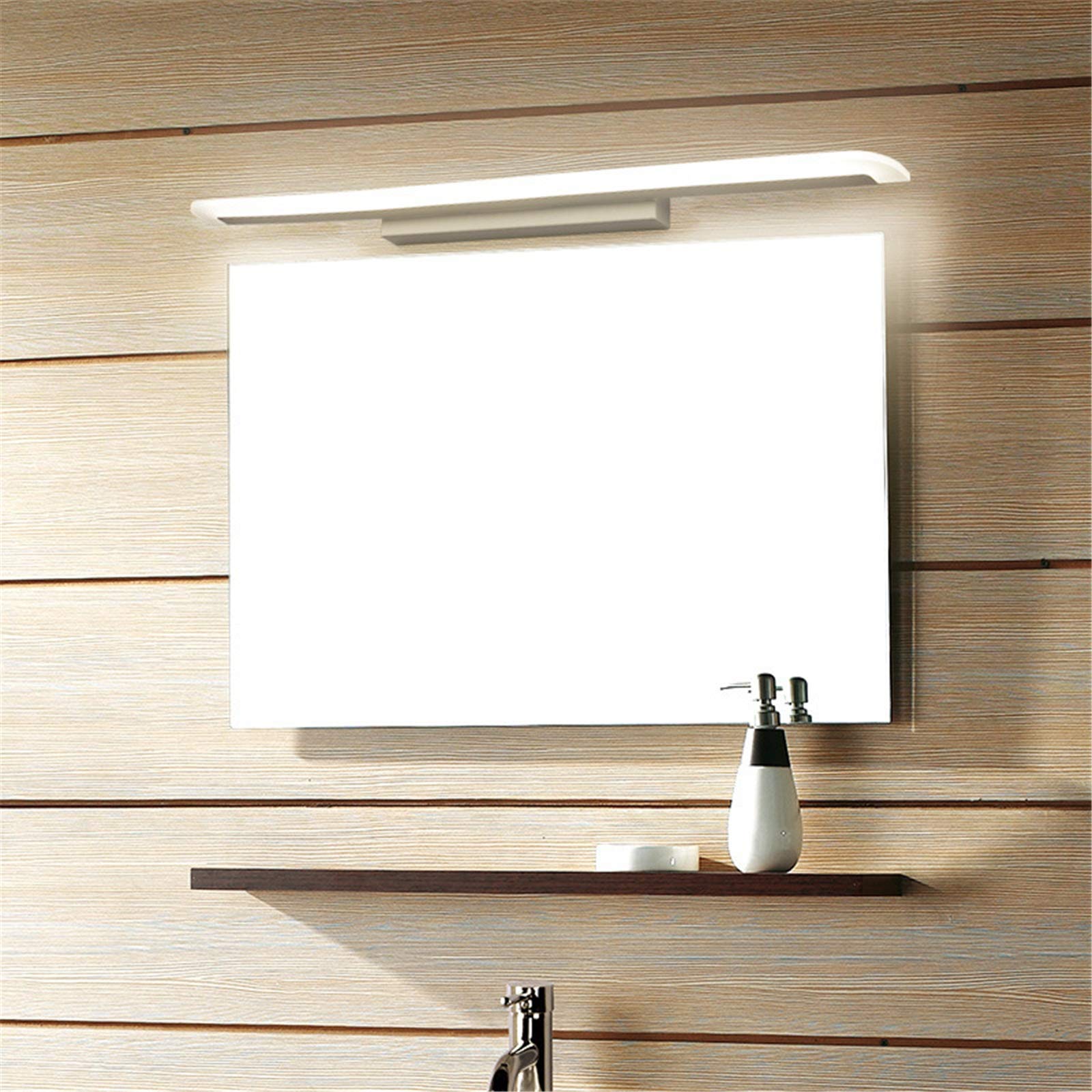 Lumière miroir LED salle de bain étanche inox 16W luminaire 80 cm