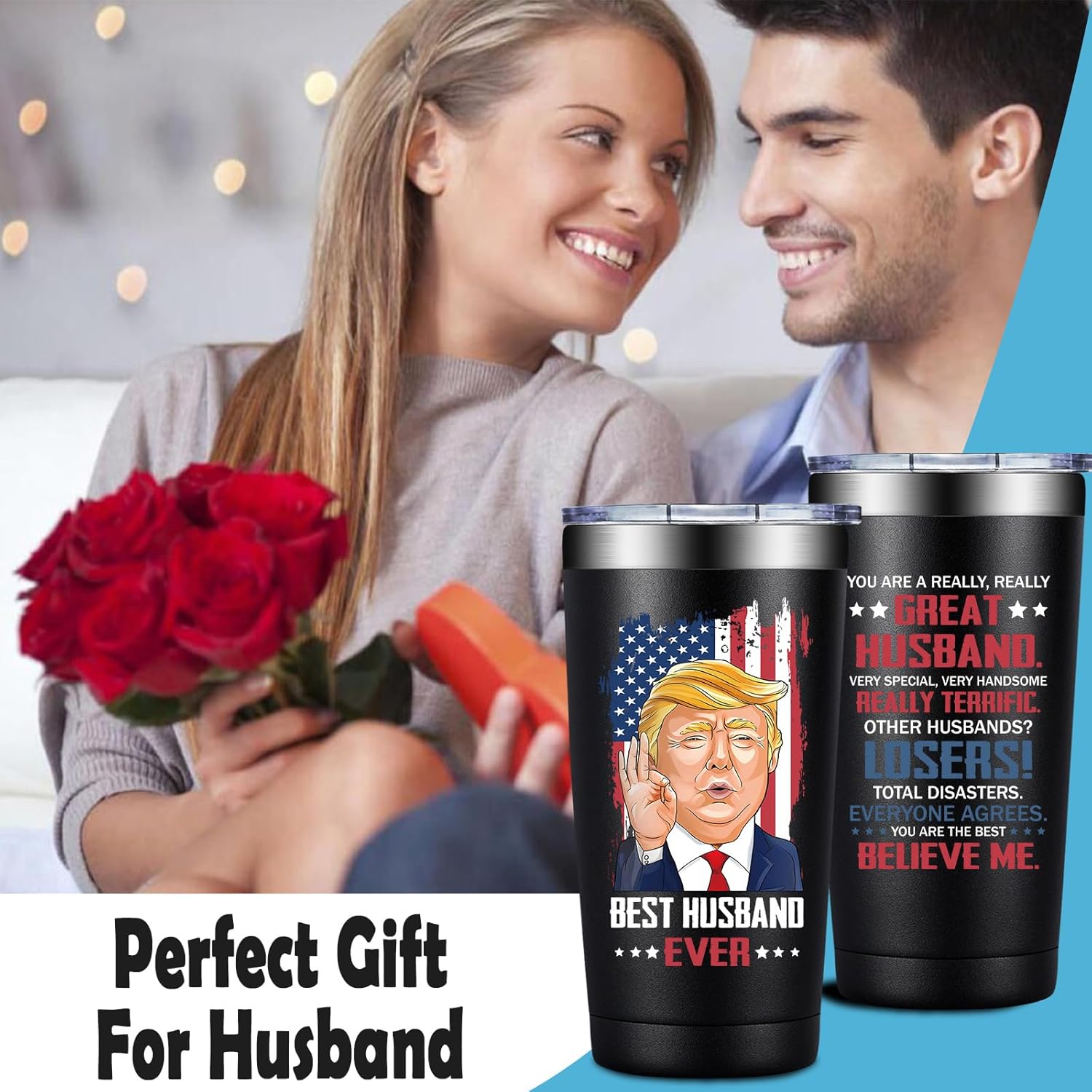 Grifarny Husband Christmas Gifts - Fathers Day, Anniversary, Birthday Gift for Husbands, Hubby - Valentines Day Gifts for Him - You Are a Really Really Great Husband Tumbler 20oz - Image 2