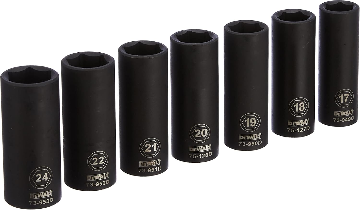 DEWALT DWMT74737-0 1/2" Metric Deep Impact Socket Set (7 Pieces)
