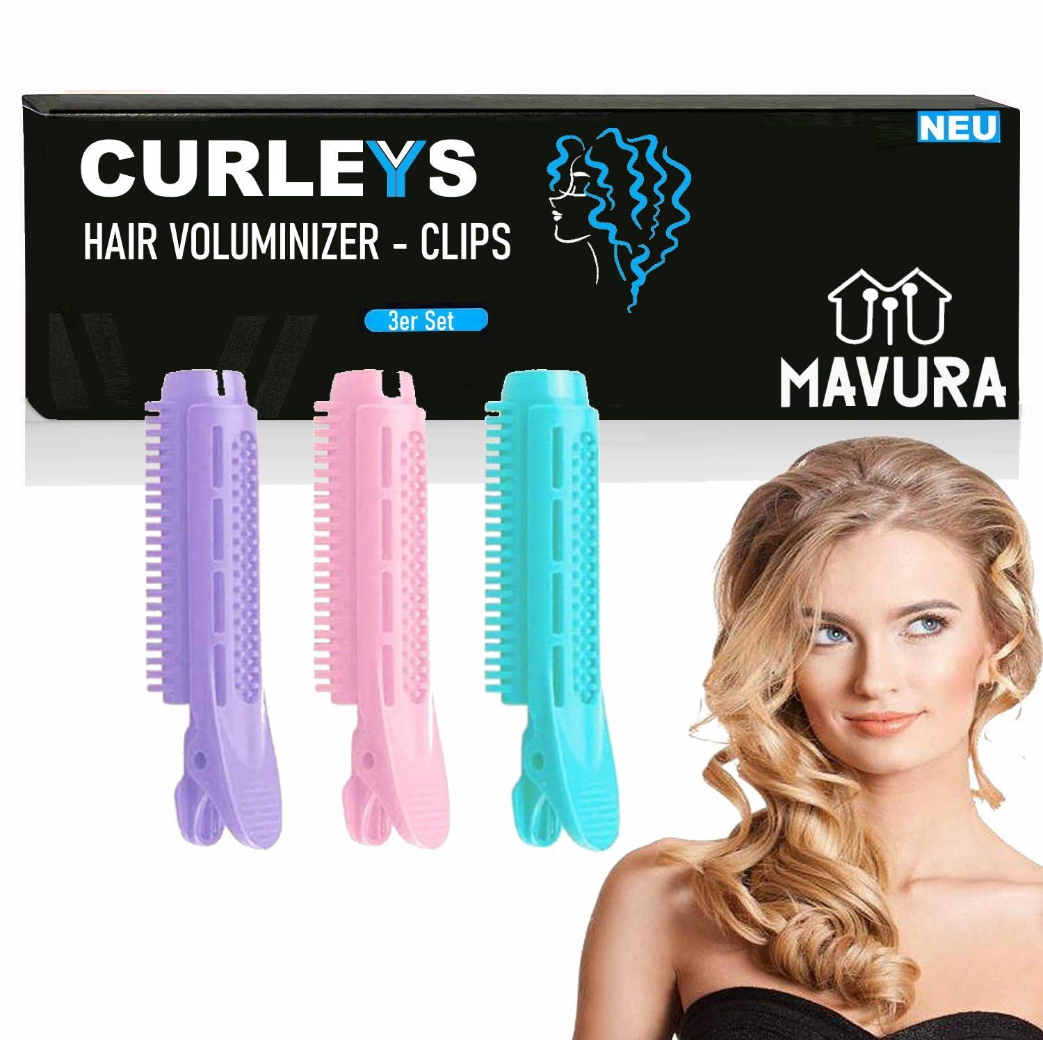 4-teiliges Volumen-Clip Set – Für Mehr Fülle Am Haaransatz, Mit 3-Zahn & 6-Zahn Kämmen