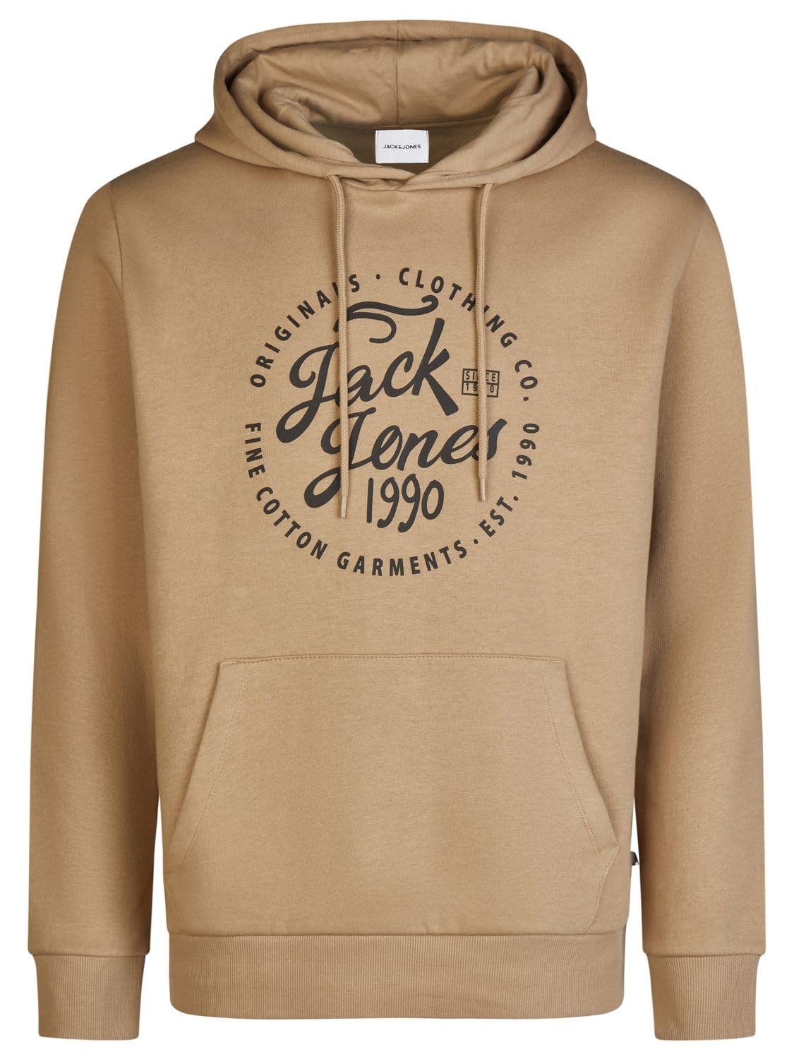 JACK & JONES Hoodie Herren Regular Fit JJEADRIAN Plus Size Kapuzenpullover Pullover Sweater Print Schwarz Grau Grün Braun Beige Blau S M L XL XXL 3XL 4XL 5XL 6XL 7XL 8XL