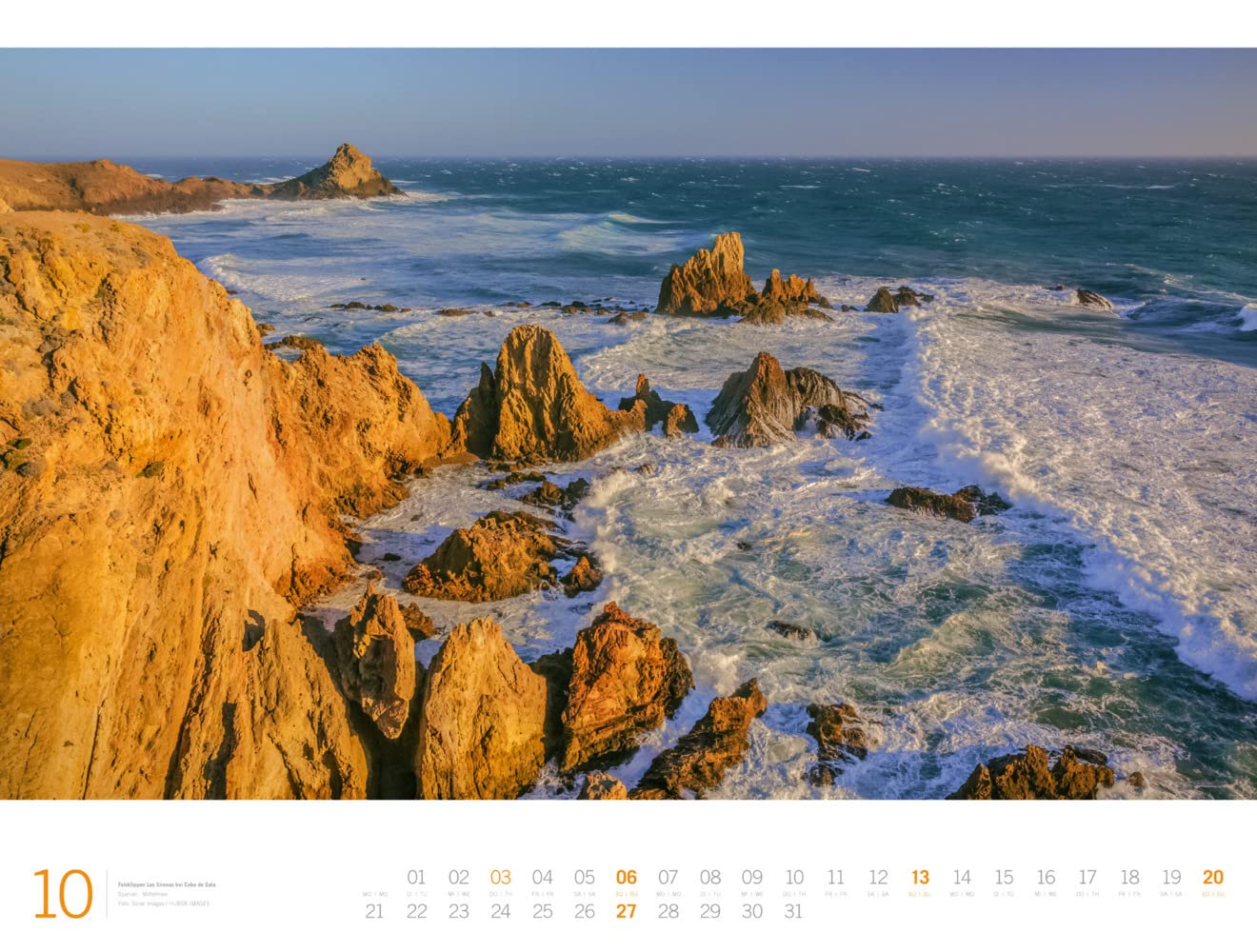 Meer - Ackermann Gallery Kalender 2024, Wandkalender im Querformat (66x50 cm) - Großformat-Kalender / Hochwertiger Panorama-Kalender Küste und Strand