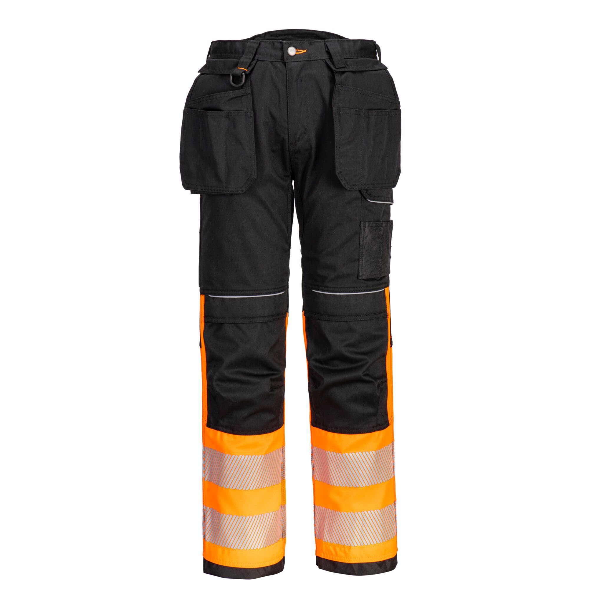 Portwest - Pantalon de Travail Holster Haute visibilité de Classe 1 PW3 48 - Orange/Noir