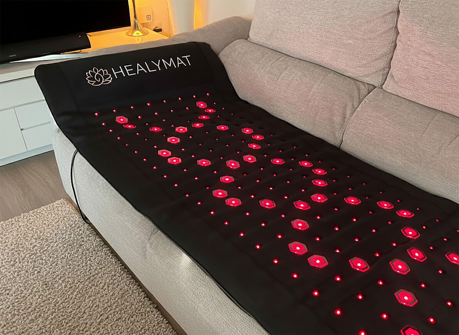 Helix Comfort mata do terapii światłem czerwonym, terapia polem magnetycznym, mata na podczerwień, 660 nm i 850 nm, światło biofotonowe, jony ujemne, rezonans Schumanna, optymalizuje procesy