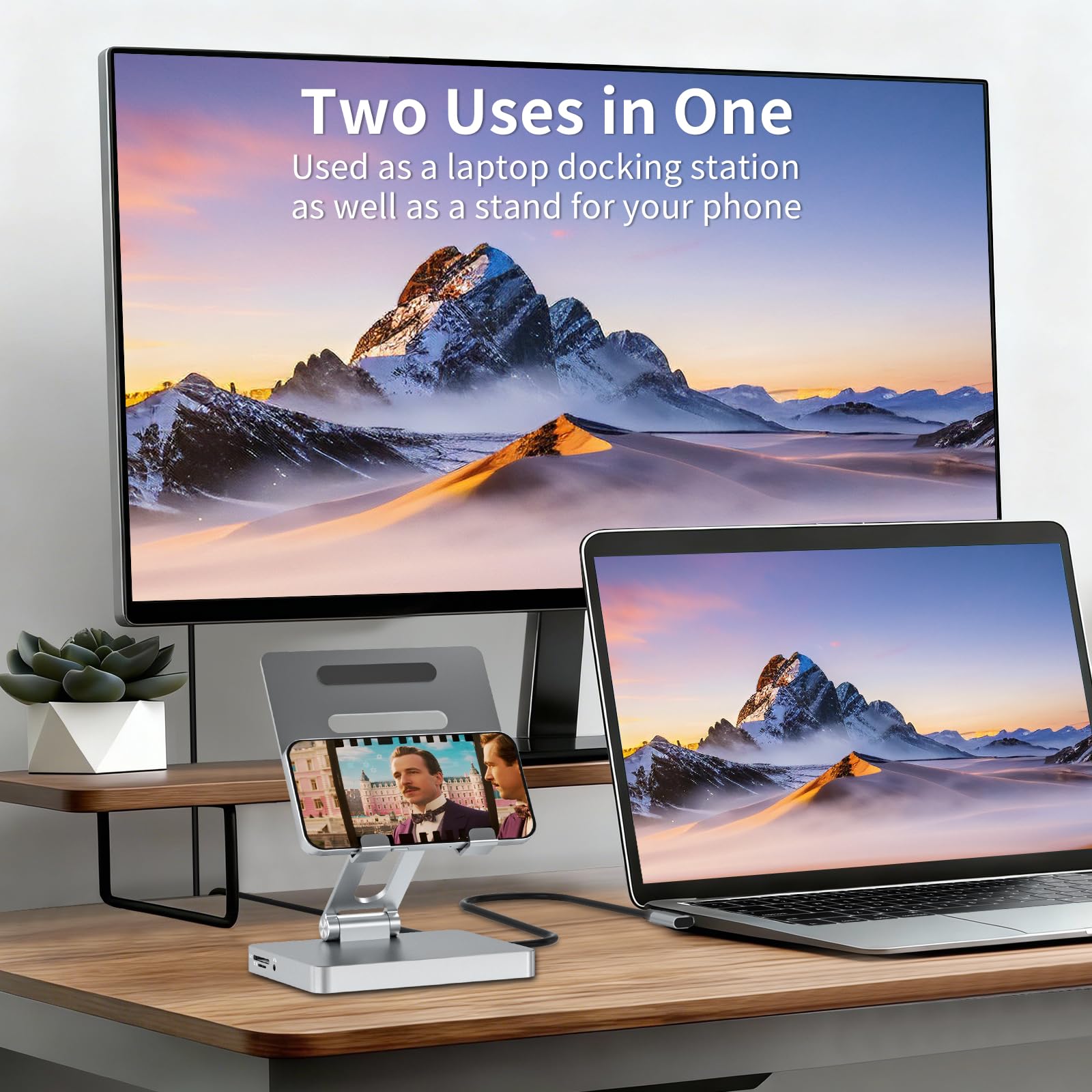 Stojaczek iPad Pro USB C Hub, adapter 10-w-1 do iPad Pro M4 M2 M1 iPad Air, stacja dokująca 4K 60 Hz HDMI, PD, czytnik kart SD/TF, USB 3.0, 3,5 mm audio, RJ45 Ethernet, akcesoria do iPad, tablet