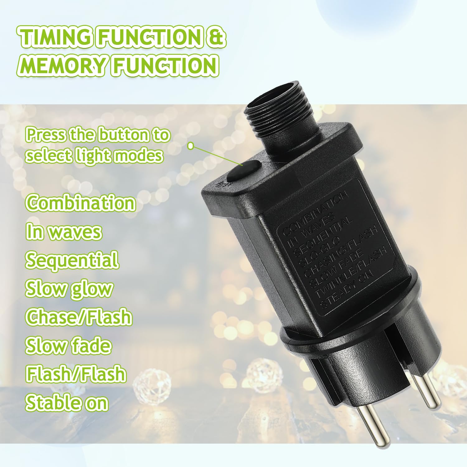 Trasformatore Per Luci Di Natale - 31V 6W, Timer, 8 Modalità, IP44, Per Decorazioni LED - Foto 8