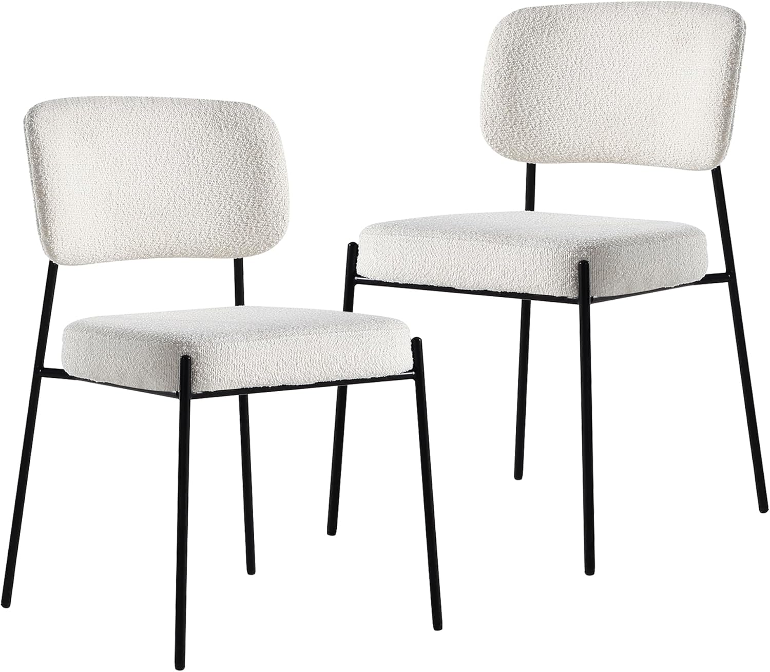 Get Set Style Boucle Dining Chair Set of 2,Modern Accent