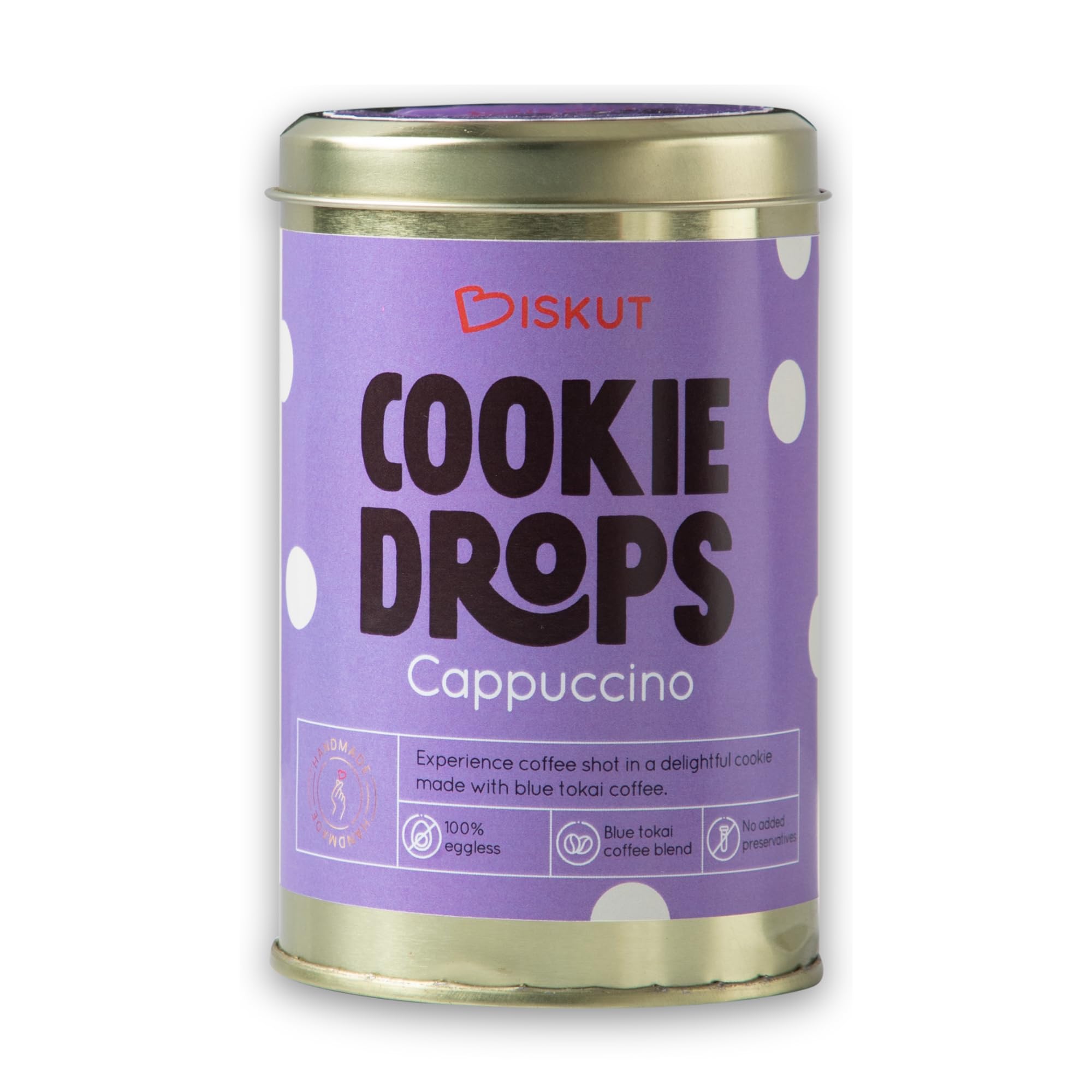 BISKUT | Cappuccino Cookie Drops | Fresh, Handbaked and Eggfree