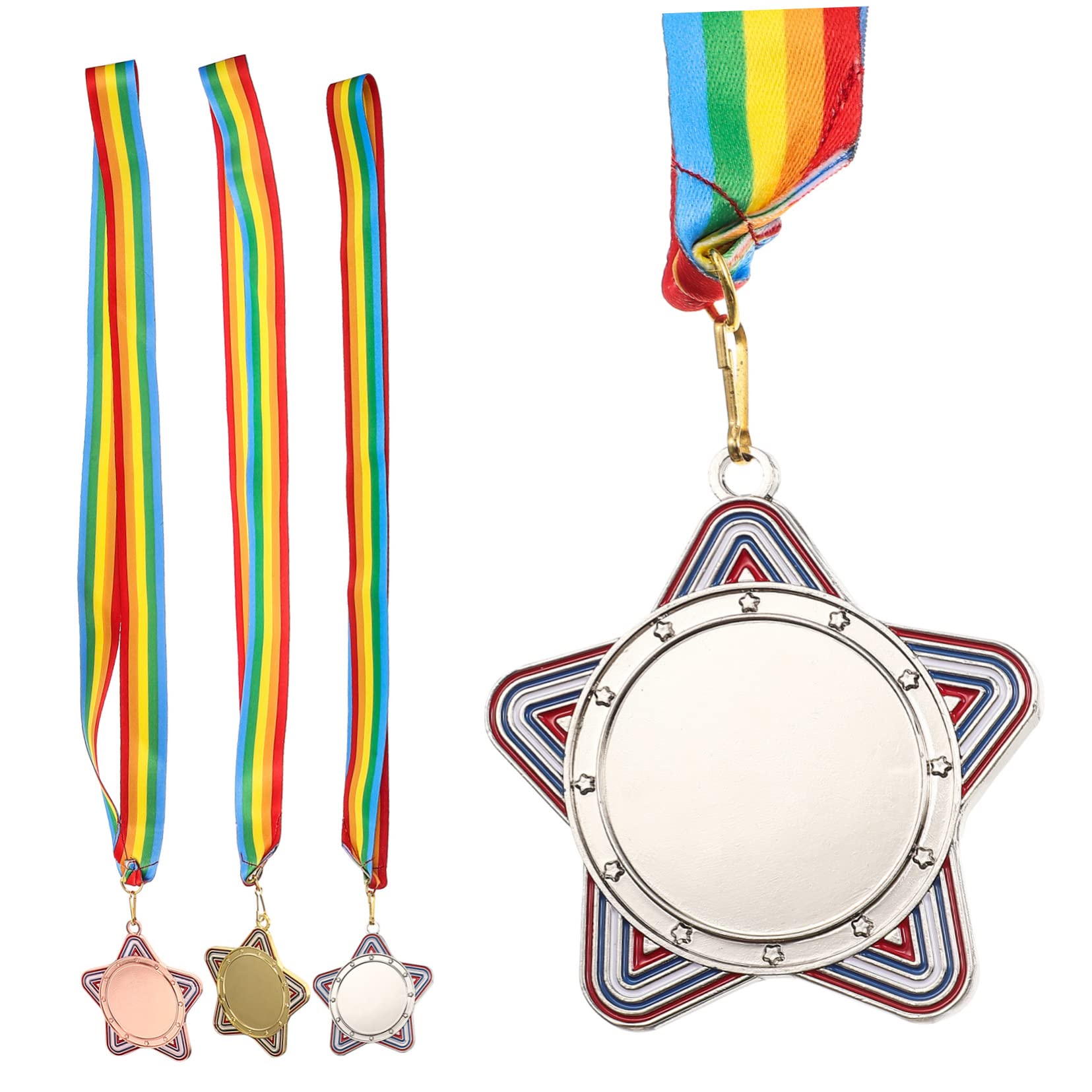 BESPORTBLE Niños 6 Piezas Medalla Infantil Medallas De Futbol Medallas para Premios Reemplazo De Red De Trampolín Premios De Futbol Infantil Premios 1er Lugar Niño Colocar Universal Aleación