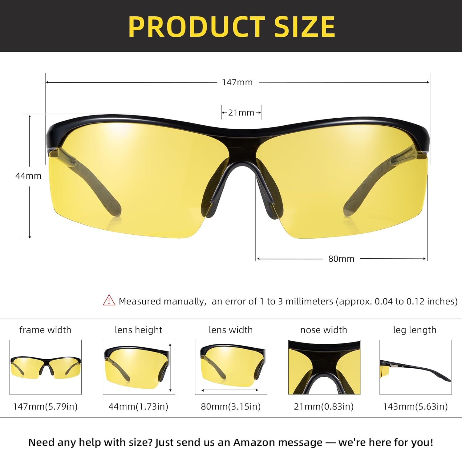 Night Vision Glasses for Men and Women,Polarized Anti Glare HD Al-Mg Frame Driving Glasses - Image 5