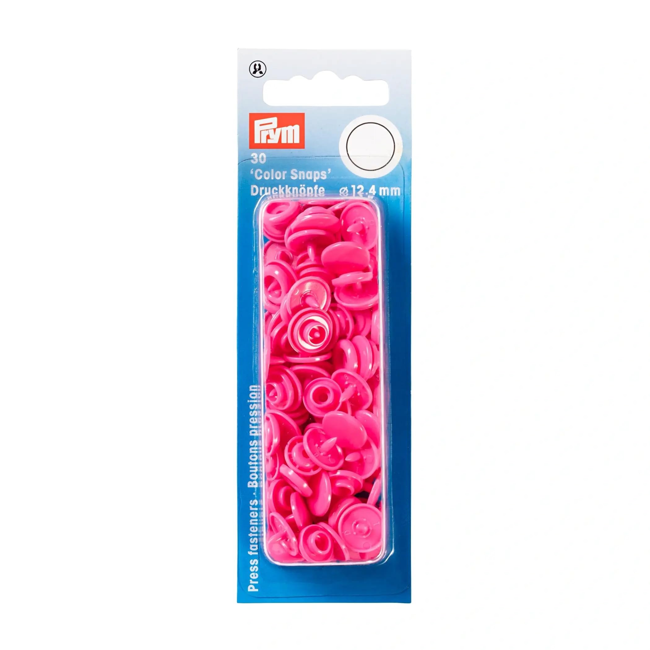 Prym 393147 Sew-Free Popper Color Snaps Round 12.4 mm Pink Plastic 12.4 mm