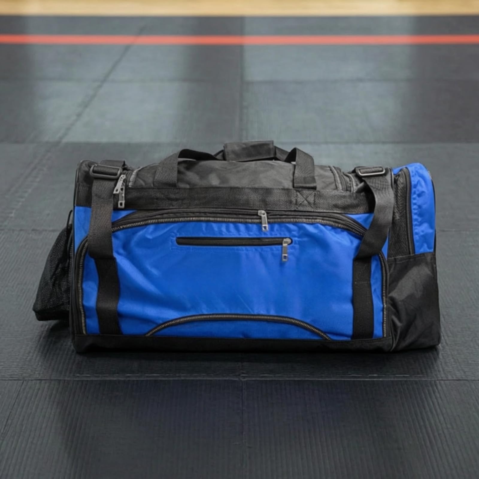 Baoblaze Borsa Sportiva Porta Attrezzatura Borsone Palestra Sacca Allenamento Zaino Equipaggiamento con Tracolla Regolabile E, Array, B款-Blu Senza Logo, 63 32 34cm