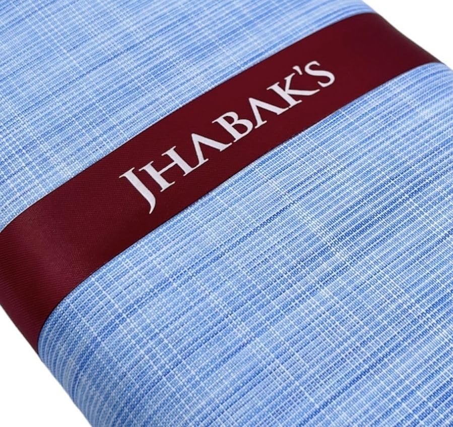 Image of JHABAK'S Unstitched Cotton Blend Solid Shirt & Trouser Fabric - 2.25 m Shirt Cloth - 1.20 m Pant Piece