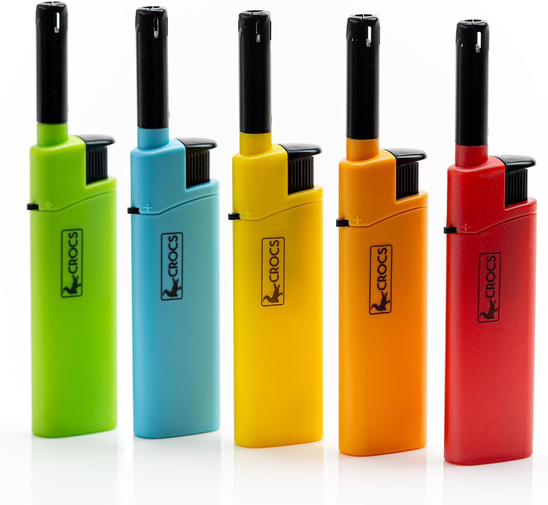 Crocs Candle Lighters - Easy Reach, Refillable, Long BBQ Lighters for Outdoor Use - Butane Refillable - 5 Pack