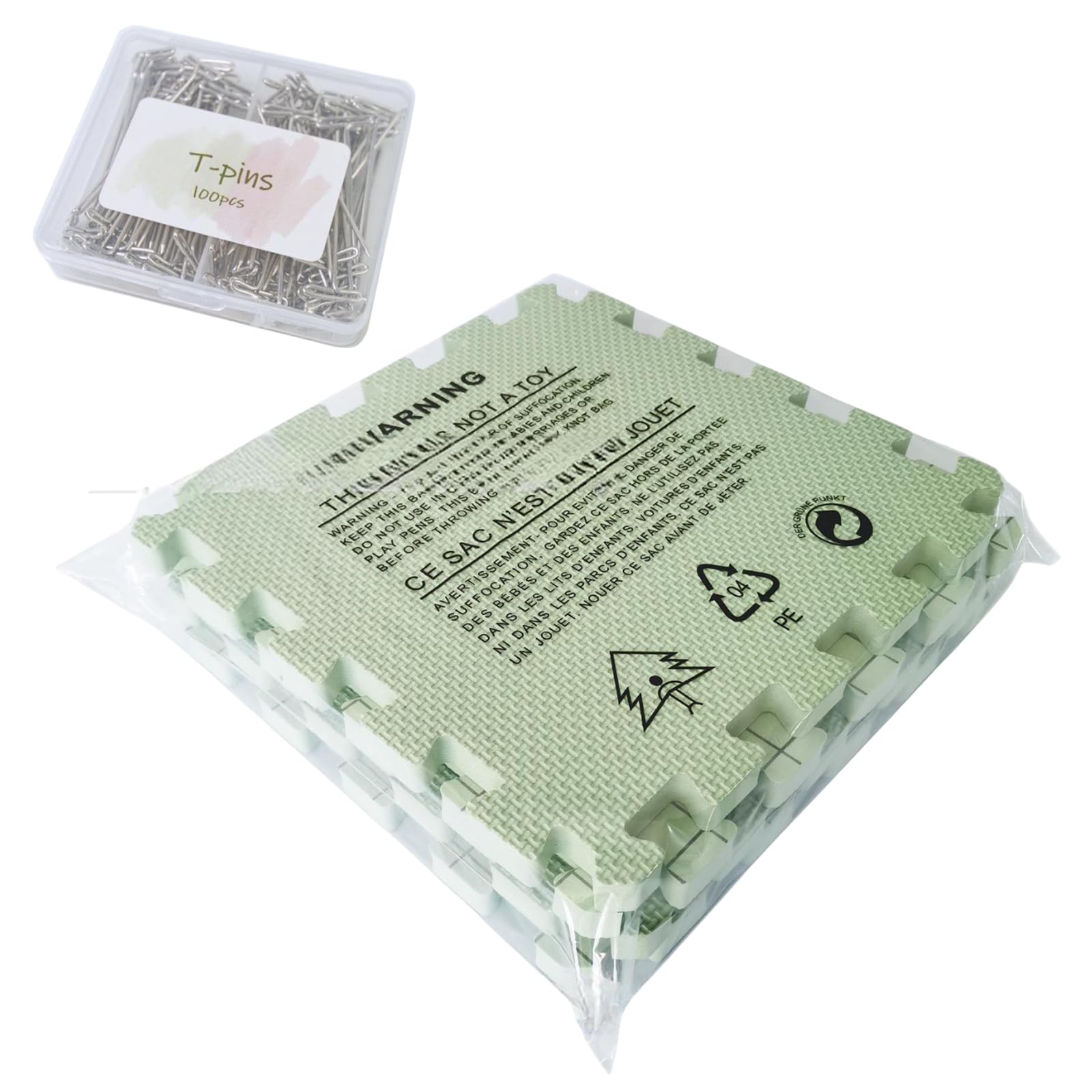 Wegiwuca 4/9 Pieces Crochet Blocking Board Blocking Mats Knitting Blocking Mats Thick Grids Board Craft Enthusiasts