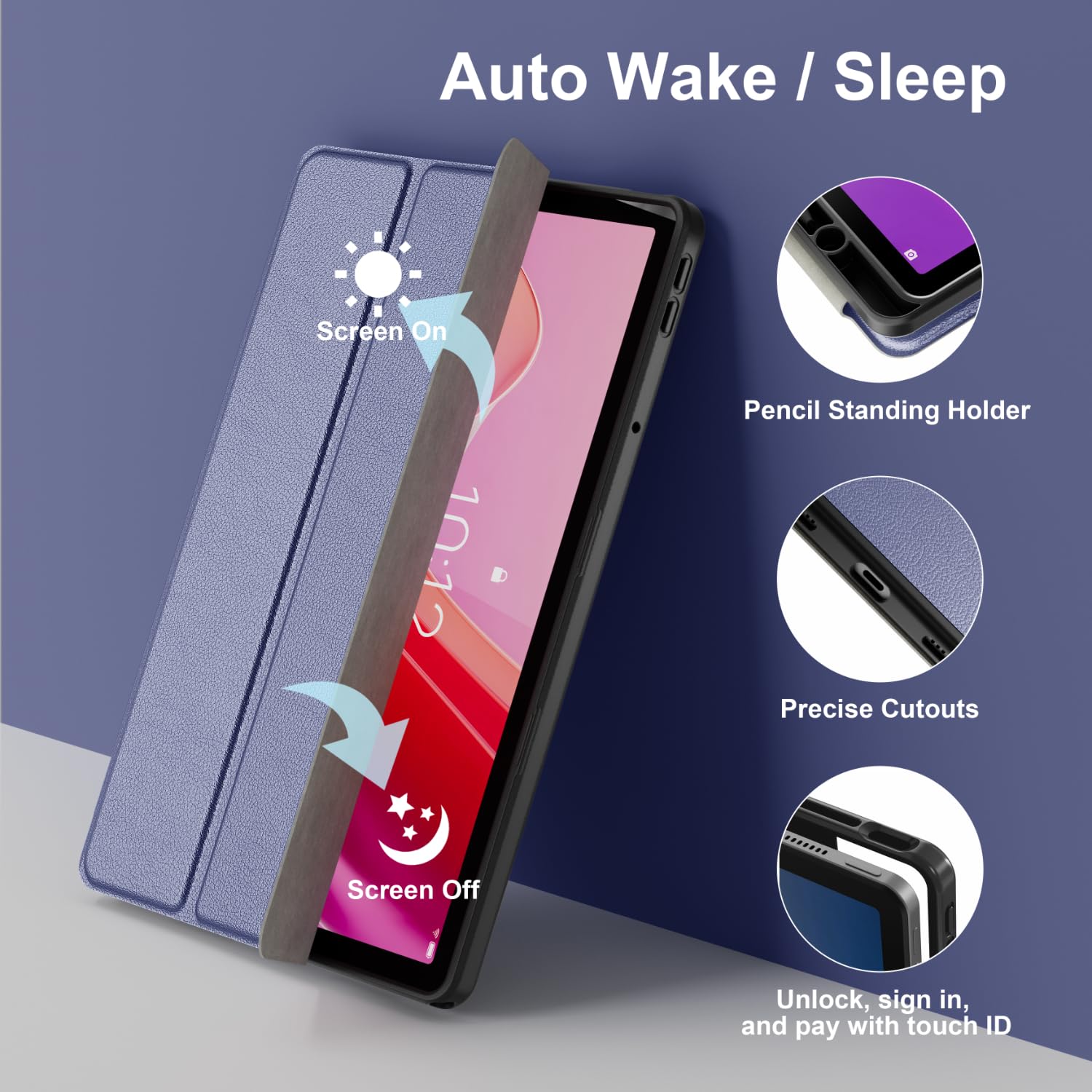 Vakarey for Lenovo Tab M11 Case with Pen Holder,for Lenovo