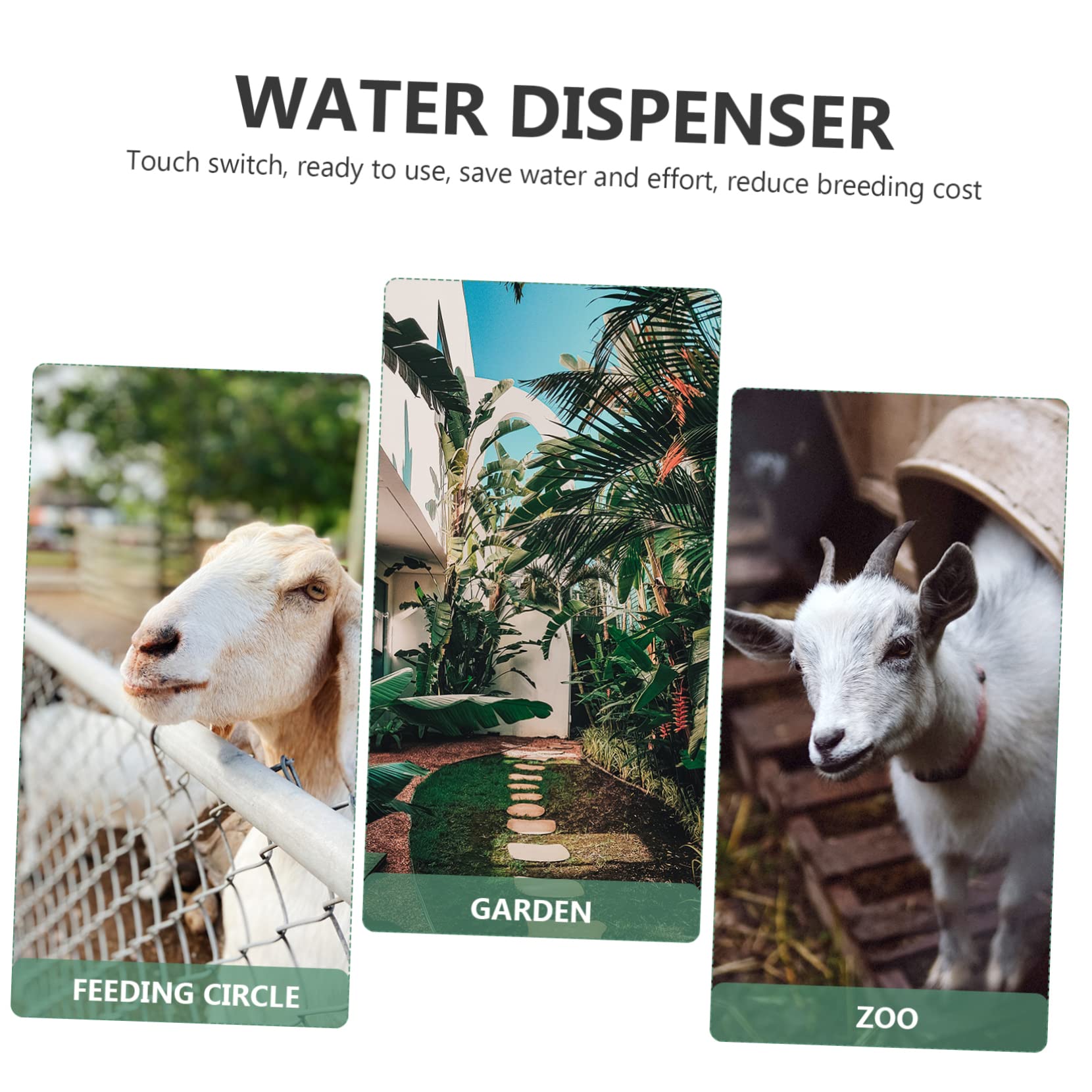 Abbeveratoio Automatico per Pecore e Cani, Nero, Ferro Rame | Livello Dell’acqua Stabile, Antiruggine, Uso in Allevamento, Ciotola per Alimentazione Manuale