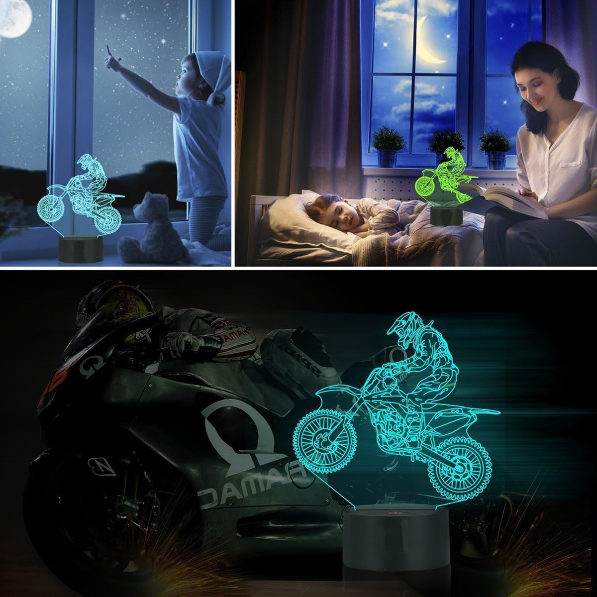 HPBN8 Ltd Créatif 3D Camionnettes Nuit Lampe Art Déco Lampe