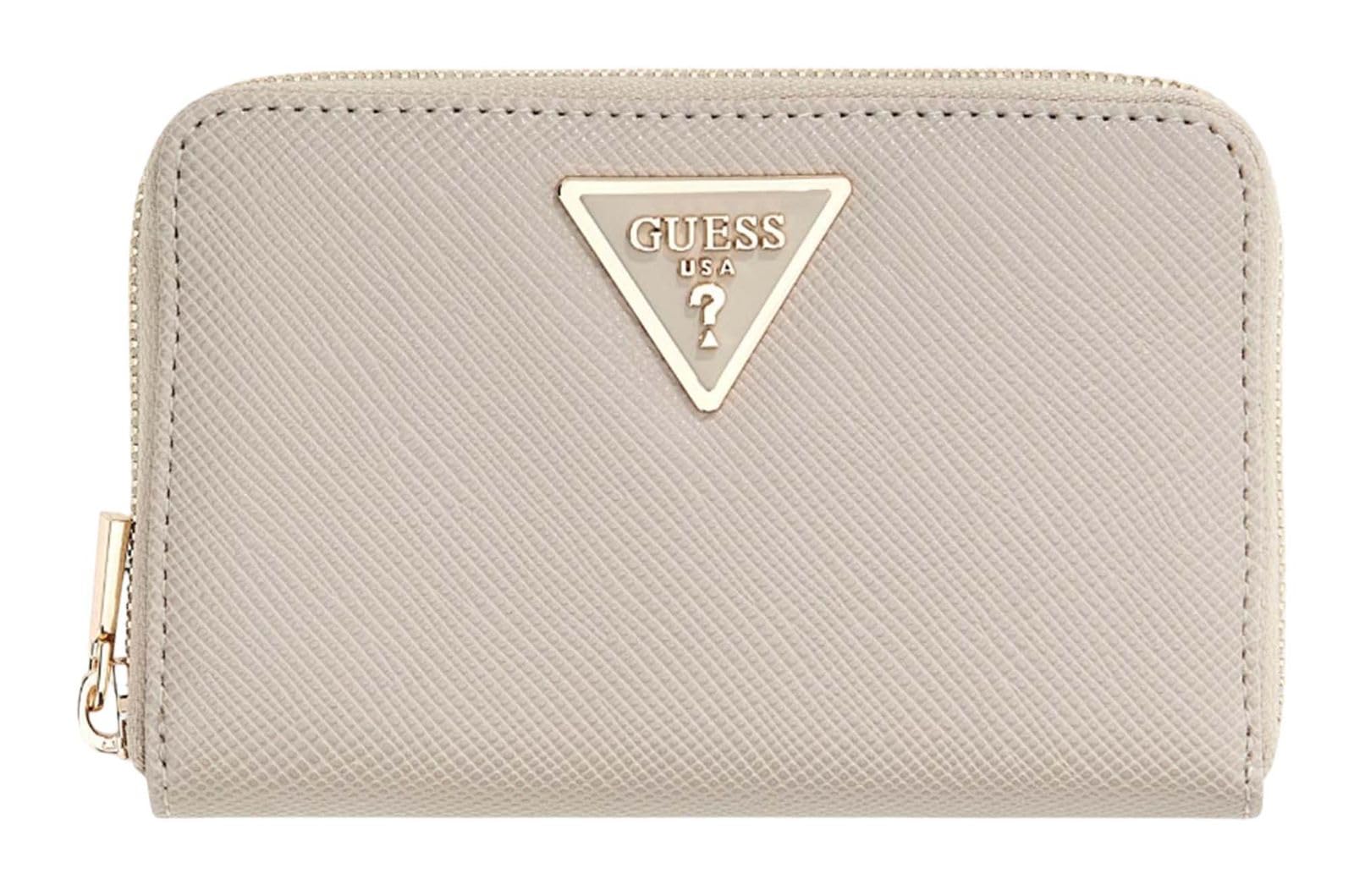 Guess Women's Beige Medium Zipped Wallet For Laurel Ii Slg Medium