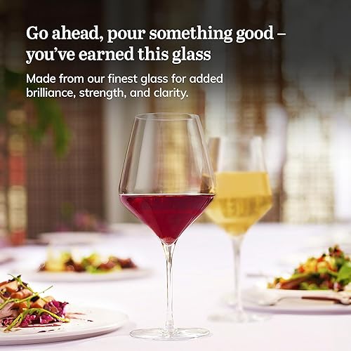 Vista 38 de Libbey Signature - Copas de vino multiusos, con tallo, modernas copas de vino rojo y blanco, juego de 4, elegante juego de regalo de copas de vino