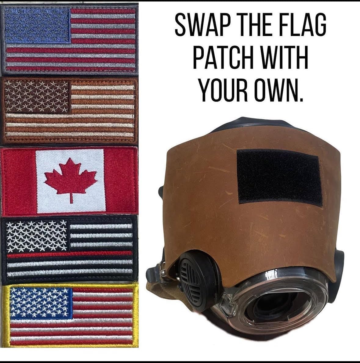 Firefighter Leather Magnetic Rip-Off Facepiece Guard for Scott SCBA