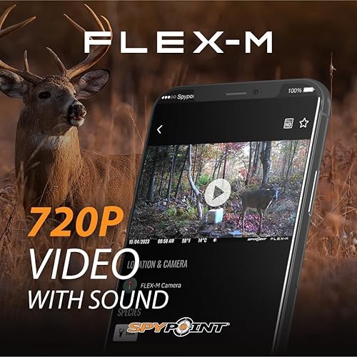 Miniatura 7 de SPYPOINT Flex-M - Cámara de rastro celular – Los mejores accesorios de caza, no necesita WiFi, visión nocturna, activada por movimiento, LTE de Solo