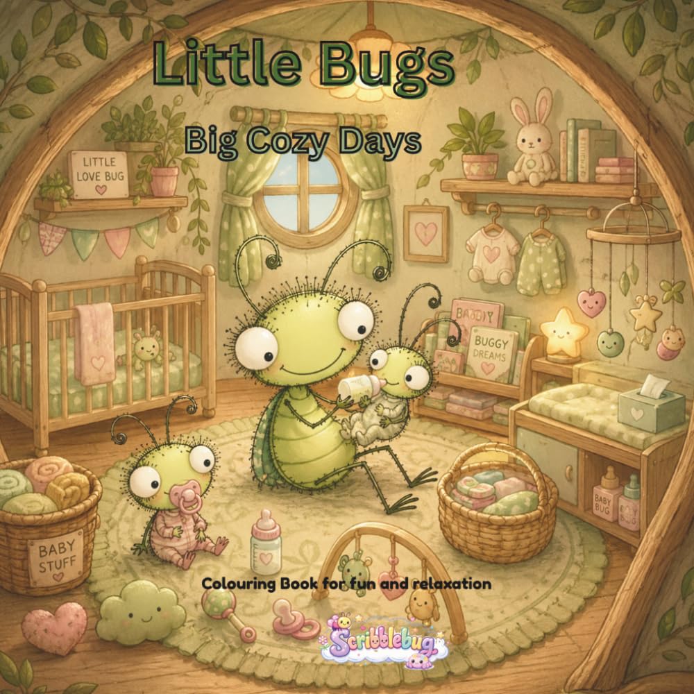 Little Bugs, Big Cozy Days: Colouring in Book (Little Bugs Book 1.)