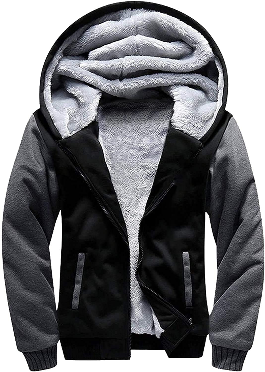 JACKETOWN Jungen Sweatjacke Gefüttert Kinder Hoodie Sweatshirt Kapuzenpullover Fleecejacke mit Kapuze Langarm Warme Winterjacke Classic Pullover mit Reißverschluss