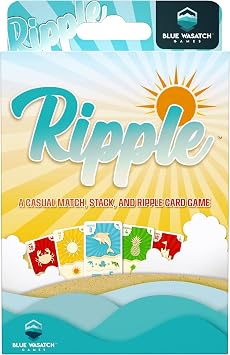 Blue Wasatch Games Ripple Card Game - Match, Stack, and Collect Combos on Your Beach. Easy to Learn and Fun for Kids, Teens, Adults.