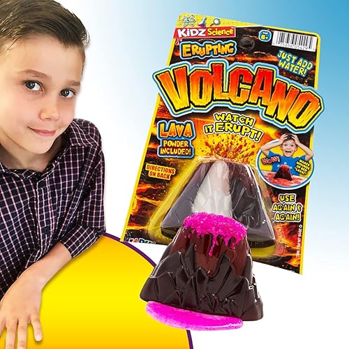 Miniatura 5 de 2CHILL Kidz Science Erupting Volcano Toy (12 juguetes de volcán). Kits de ciencia, experimento de laboratorio, aprendizaje preescolar como juguete