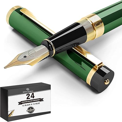 Miniatura 57 de Pluma estilográfica Dryden Luxury, clásica y moderna, de colección ejecutiva y vintage, idea de regalo de negocios y para la caligrafía, Azul