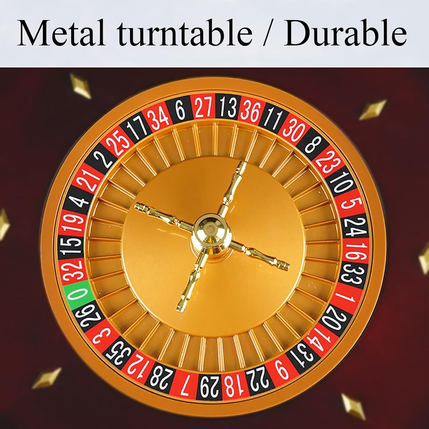 20 in Wooden Roulette Wheel, Precision Bearings Roulette, Roulette Wheel Set for Adults Club Parties, (Single 0) for Home Professional Use or Night Party, Party Game