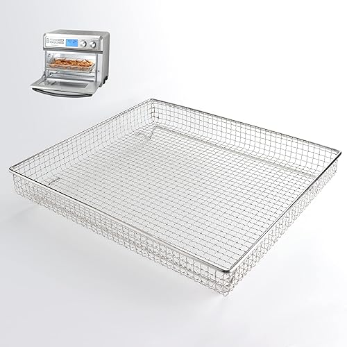 Cesta para freidora de aire, accesorios de repuesto para Cuisinart TOA-95 Digital AirFryer Horno tostador, estante de alambre de acero inoxidable de