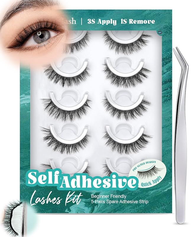 Cílios postiços autoadesivos Obeyalash M879 Cat Eye 12mm, 5 pares