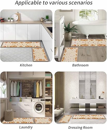 Miniatura 6 de Tapete de baño de Acción de Gracias para bañera, antideslizante, de secado rápido y absorbente, tierra de diatomeas, fregadero de ducha, cocina,