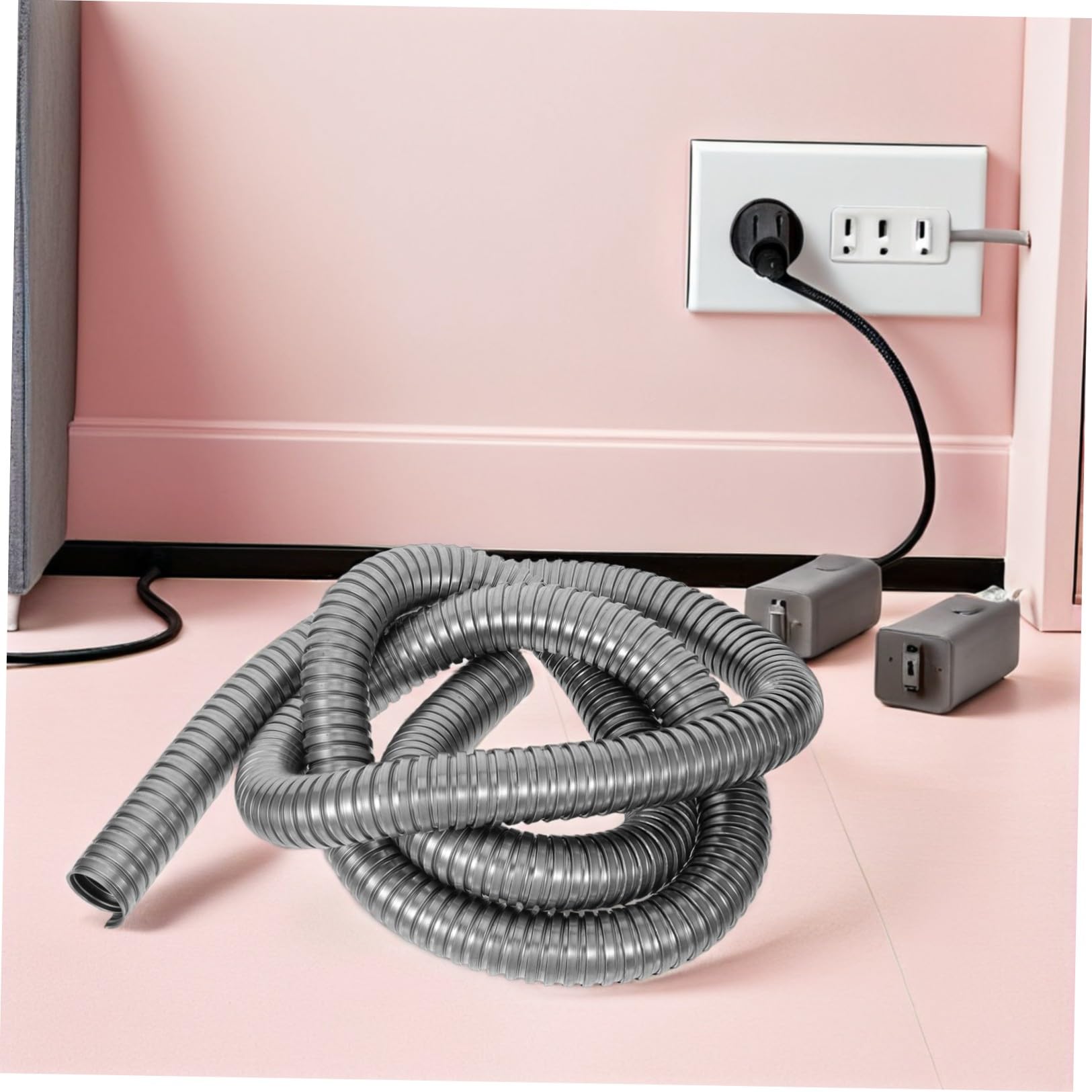 SHINEOFI Guaina di Protezione Cavi in Acciaio Inossidabile 304, Tubo Corrugato Flessibile da 38mm X, Esterno Resistente alle Intemperie per Cablaggio Elettrico e Impianti di Illuminazione