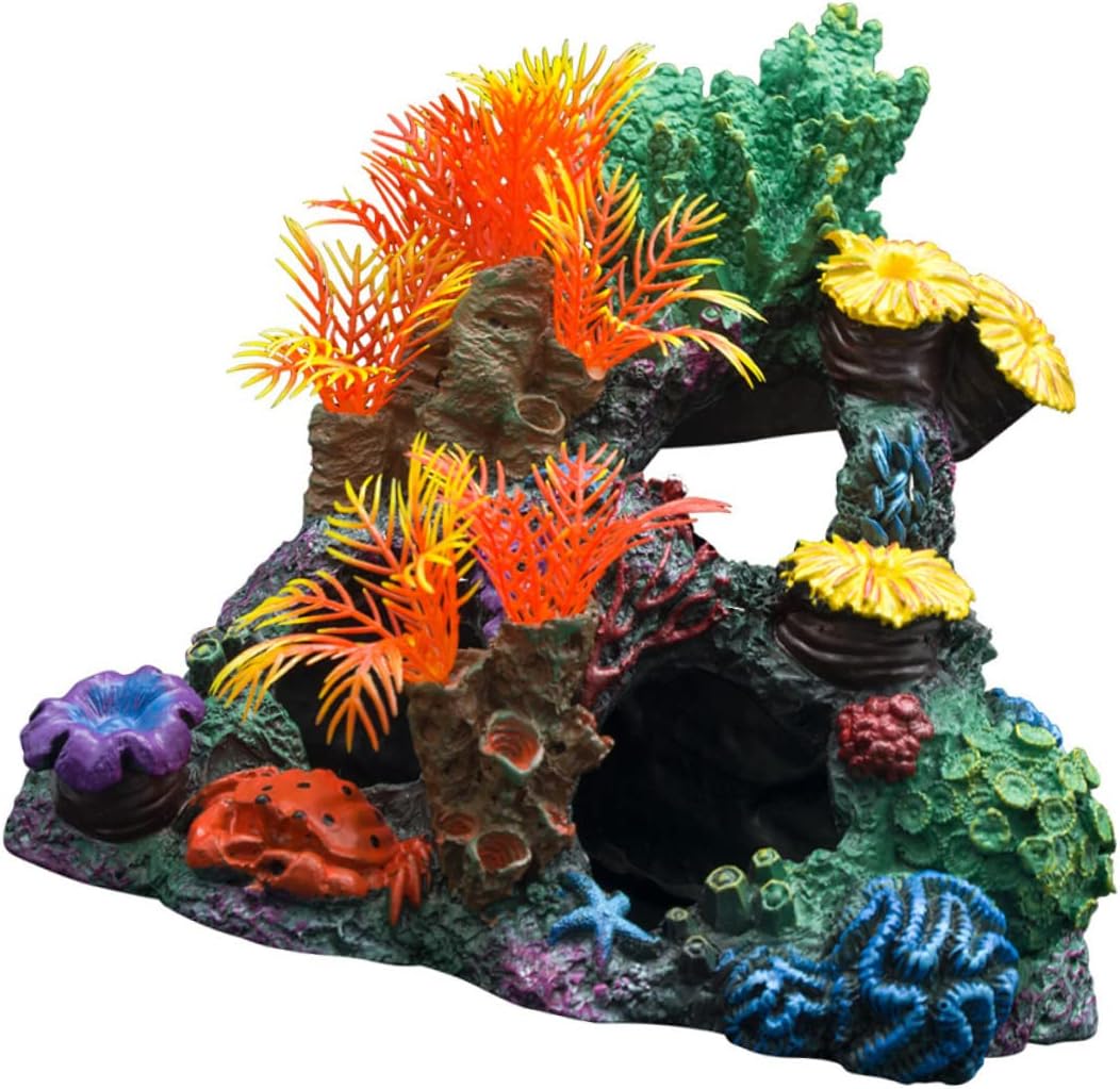 1pc Coral Aquarium Ornament Assorted Tank Decor Lifelike Resin Decoration for Enhancing Aquarium Landscapes and Providing Hiding Places for Fish