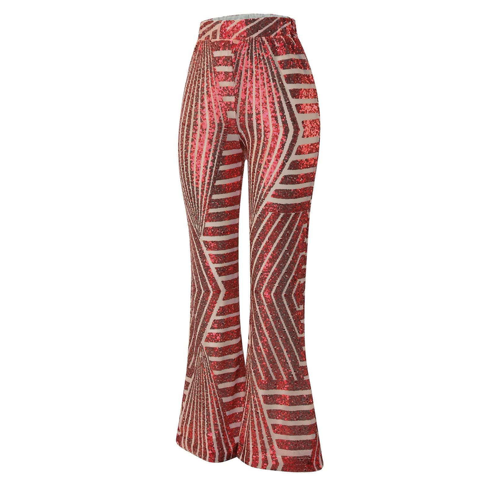 Générique Pantalon Femme Taille Haute Confortable Chic Élégant Casual Large Bureau Fluide Droit Palazzo Cigarette Été Slim Lin Ample A87