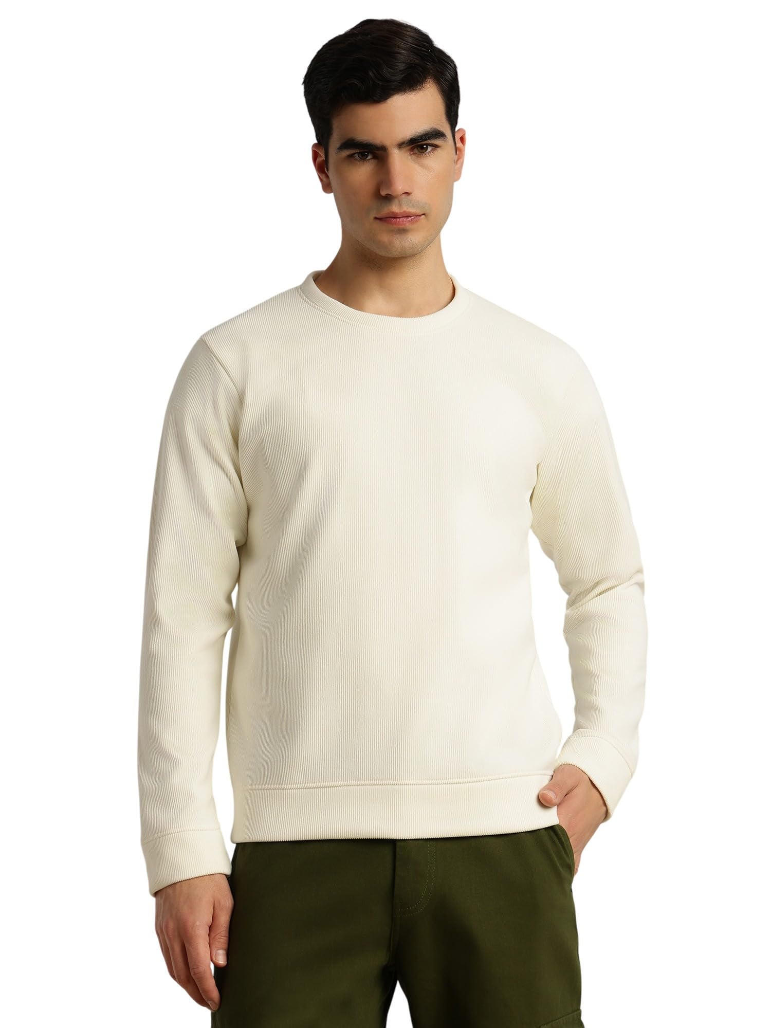 thomas scott Men's | Regular Fit | Long Sleeves | Round Neck | Solid | 100% Polyester | Sweatshirt-picture-44