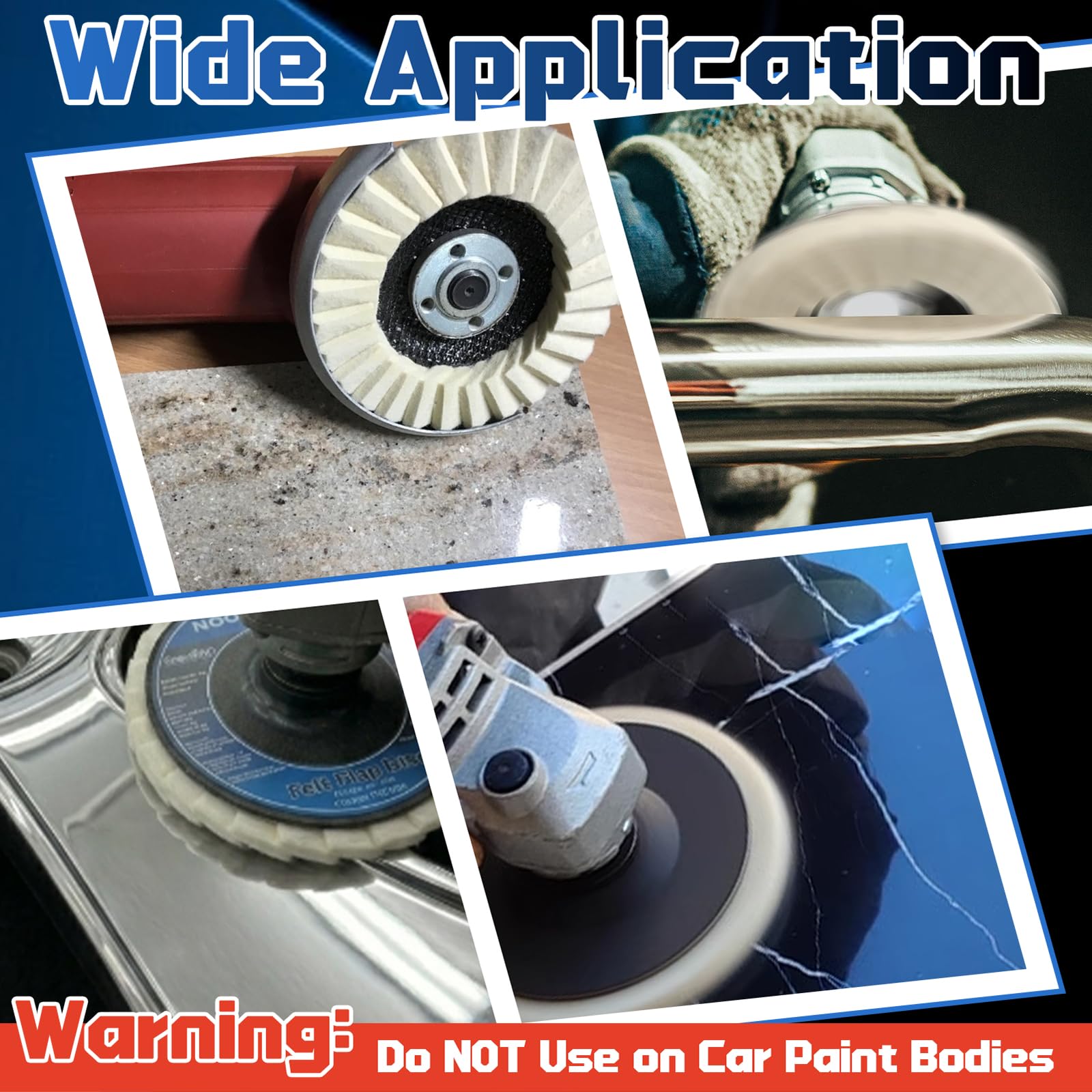 Wool Felt Polishing Discs - Restore Shine! -2