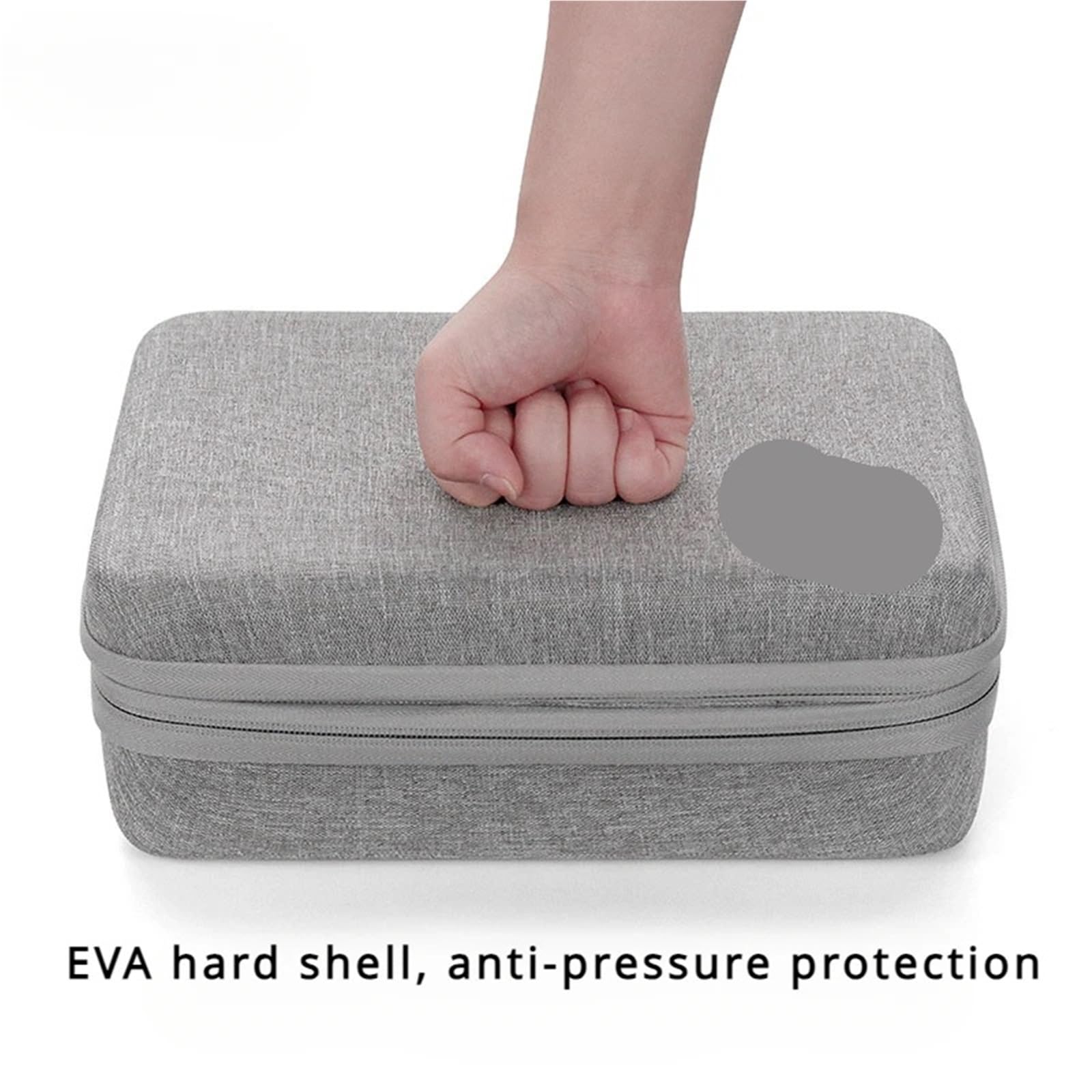 Custodia rigida impermeabile for accessori elettronici Custodia organizer for banca di potere di grande capacità Borsa for passaporto da viaggio digitale Per Cavi, Caricabatterie(Double layer-Gray-XL)