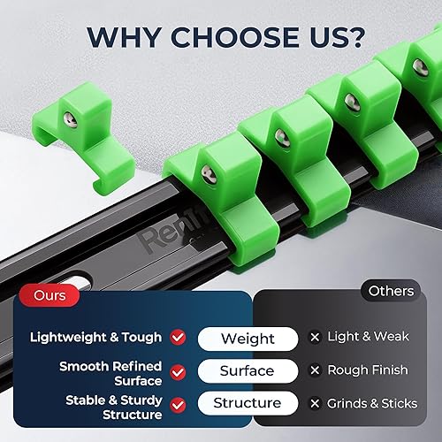 Miniatura 5 de Juego de 9 organizadores de enchufes 14 pulgadas x 48 clips, 38 pulgadas x 45 clips, 12 pulgadas x 36 clips, soporte de enchufe de ABS resistente,