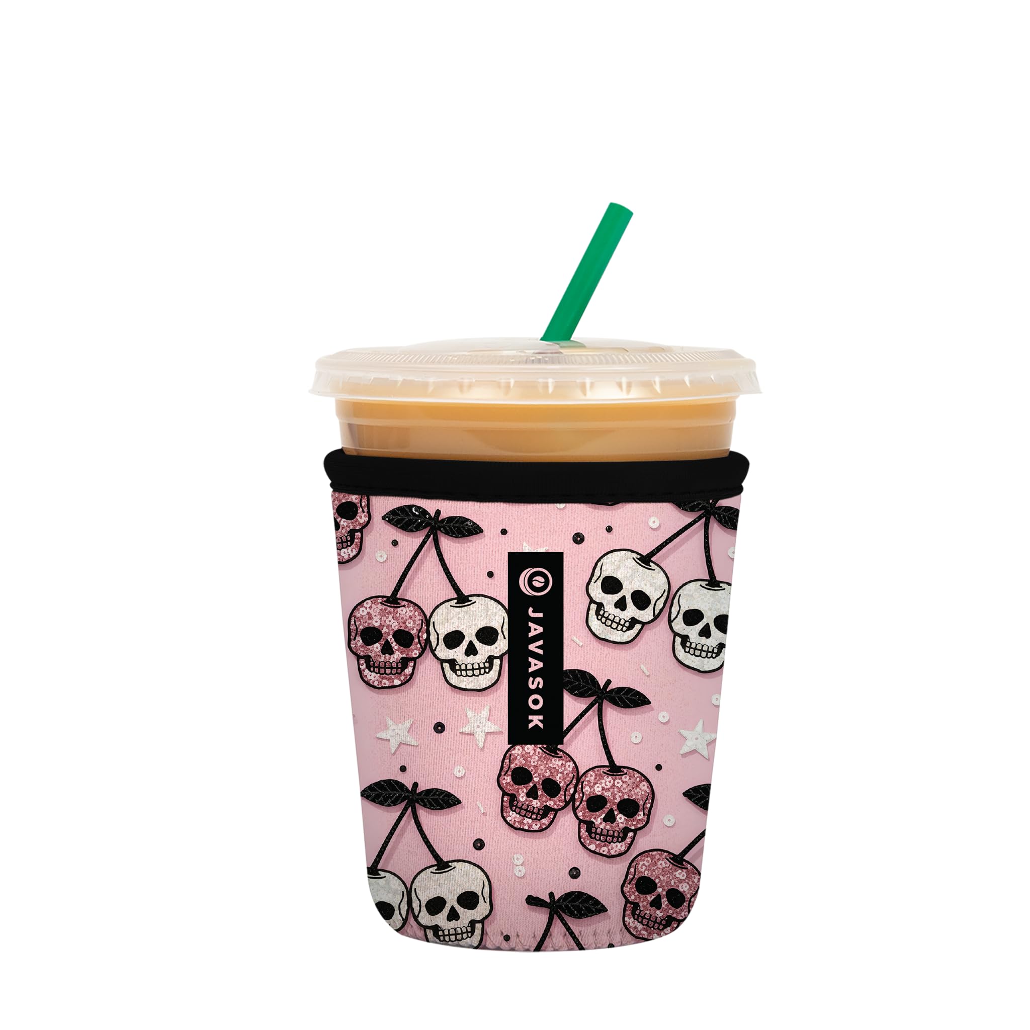 Sok It JavaSok Iced Coffee &amp; Cold Soda Insulated Neoprene Cup Sleeve (Bad Seed, Small: 16-20oz)