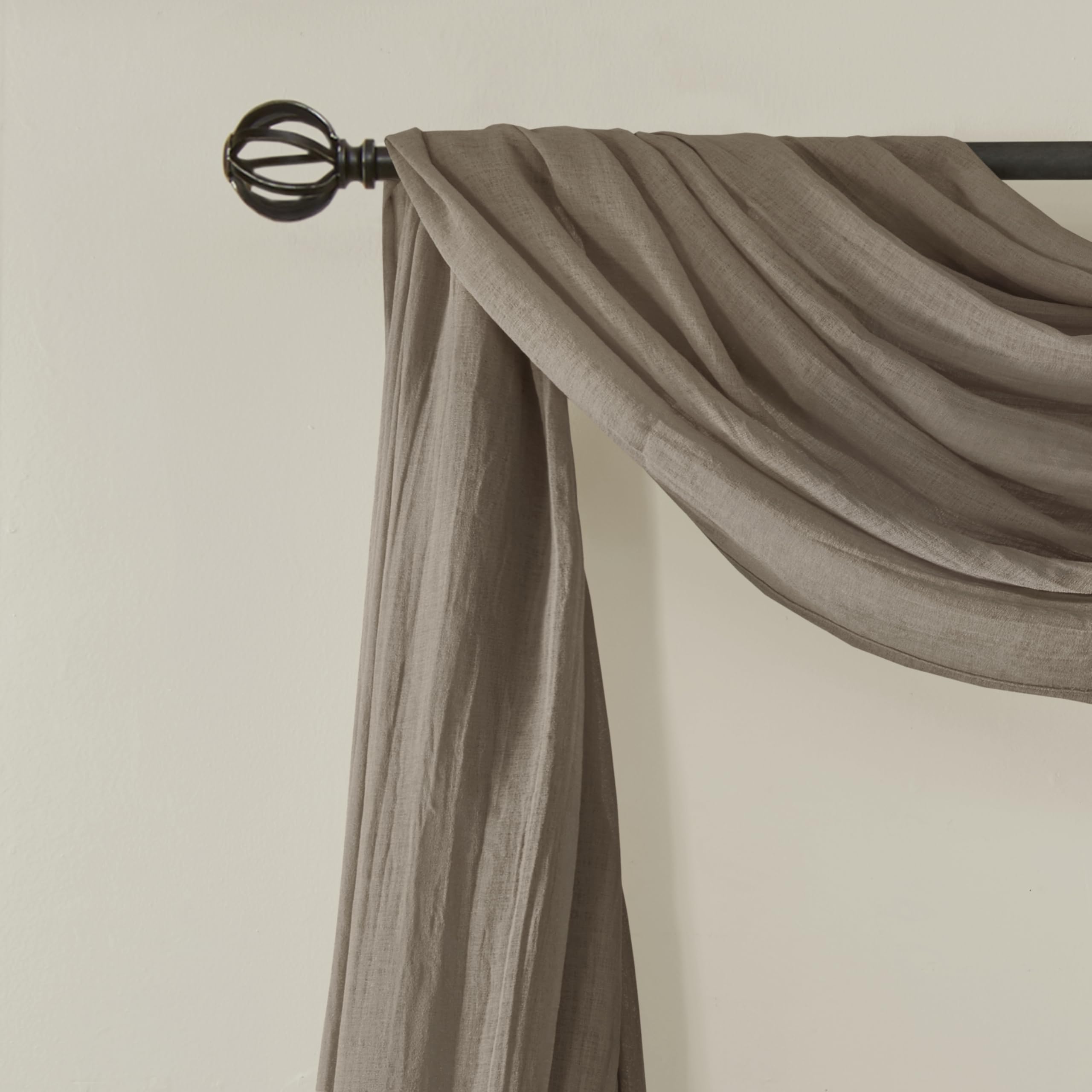 Madison Park Window Curtain Panels, Polyester, Taupe, 144" x 42", W 42" x L 144" (1 Panels) - Image 3