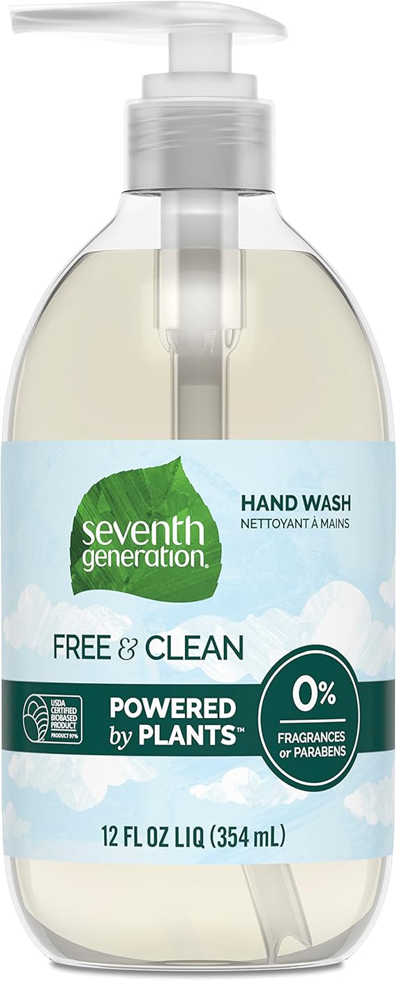 Seventh Generation Hand Wash, Free & Clean Unscented Hand Soap, 12oz